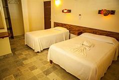 Habitación Estándar 2 Camas Con Aire Acondicionado del Hotel Hotel Laguna Bacalar