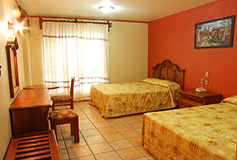 Habitación Habitación Doble 2 Camas Matrimoniales y Ventilado del Hotel Hotel Oaxaca Dorado