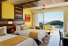 Habitación Junior Suite Ocean Front Double del Hotel Hotel Secrets Huatulco Resort and Spa