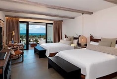 Habitación Alcoba Vista al Mar Camas Queen del Hotel UNICO 20° 87° Hotel Riviera Maya